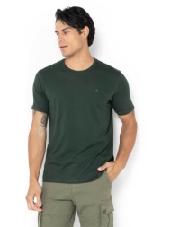 the bostonians ανδρικό t-shirt μονόχρωμο με κεντημένο λογότυπο regular fit `essential` - ts1241n πρά