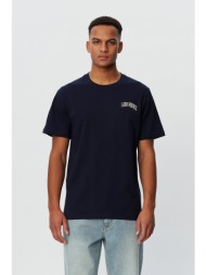 les deux ανδρικό t-shirt μονόχρωμο με λογότυπο στο στήθος και στρογγυλή λαιμόκοψη `blake` - ldm10111