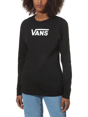 vans γυναικεία μπλούζα μακρυμάνικη flying v - vn0a47wnblk1