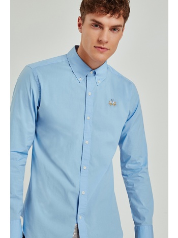 la martina ανδρικό πουκάμισο με μικρό logo leon 