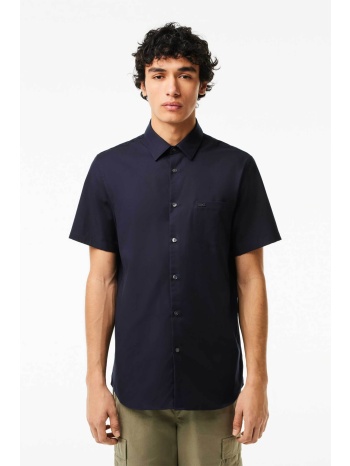 lacoste ανδρικό πουκάμισο κοντομάνικο με τσέπη και ton-sur