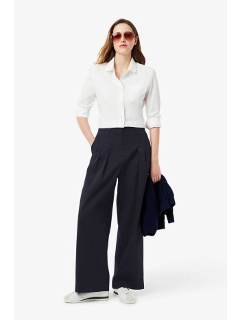 lacoste γυναικείο παντελόνι stretch wide leg - hf0205-00