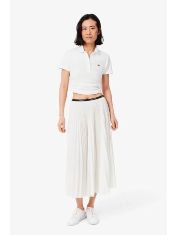 lacoste γυναικεία midi φούστα πλισέ με ελαστική μέση 