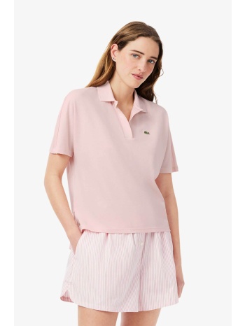 lacoste γυναικεία μπλούζα πόλο πικέ κοντομάνικη με