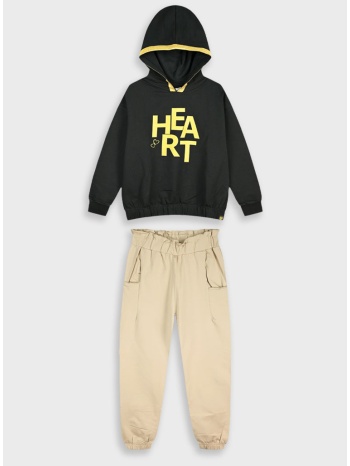 φούτερ φόρμα με τύπωμα - βανιλια 16-125254-0