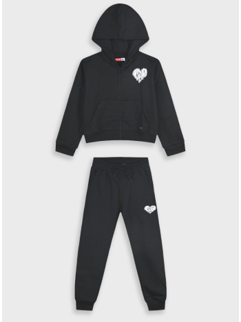 φούτερ φόρμα με τύπωμα - μαυρο 16-125231-0