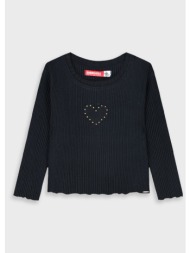 μακρυμάνικη ριπ μπλούζα - μαυρο 15-125328-5