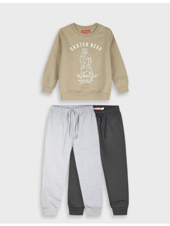 φούτερ φόρμα με τύπωμα - ανθρακι 12-125187-0