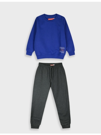 φούτερ φόρμα με τύπωμα - ανθρακι 13-125091-0