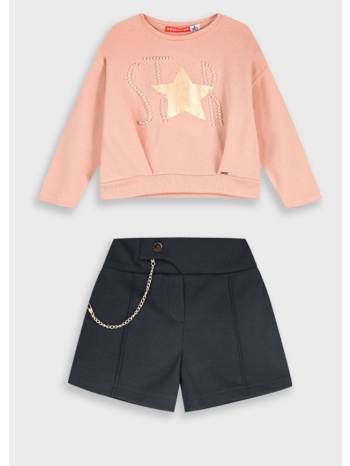 σετ μπλούζα με σορτς - μαυρο 15-125322-0