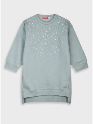 φούτερ φόρεμα - φυστικι 16-125243-7