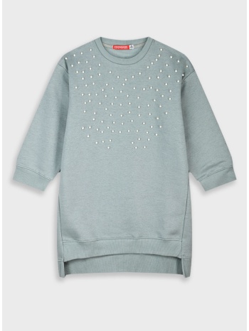 φούτερ φόρεμα - φυστικι 16-125243-7