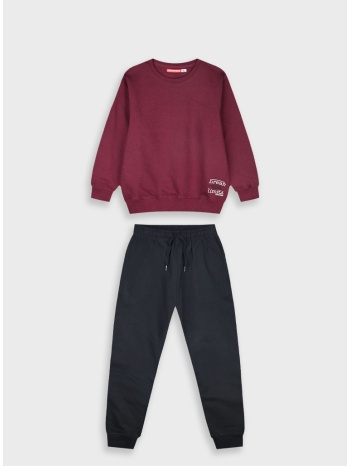 φούτερ φόρμα με τύπωμα - μαυρο 13-125091-0