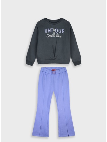 φούτερ φόρμα με τύπωμα - λιλα 16-125274-0