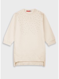 φούτερ φόρεμα - βανιλια 16-125243-7