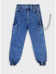 τζην παντελόνι cargo - dark blue denim 16-125201-2