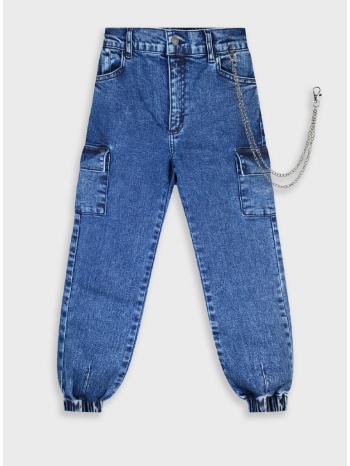 τζην παντελόνι cargo - dark blue denim 16-125201-2