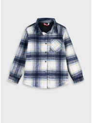 καρρώ πουκάμισο/ζακέτα - μπλε 12-125104-4