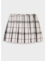 καρρώ φούστα - εκρού 16-125202-3