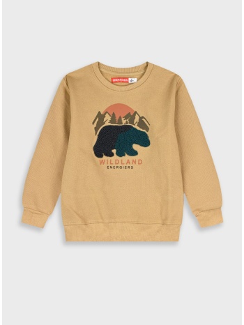 μπλούζα φούτερ - μπεζ 12-125117-5