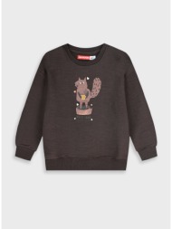 μπλούζα φούτερ - καφε 12-125106-5