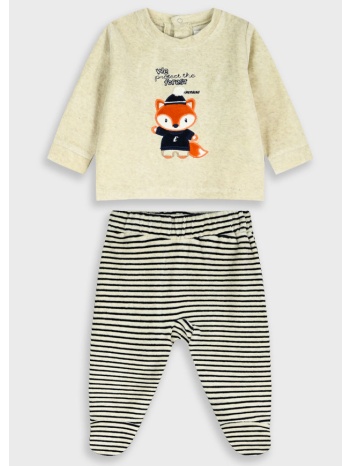 βρεφικό βελουτέ σετ - ριγέ 11-125472-0