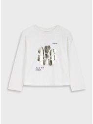 μακρυμάνικη μπλούζα - εκρού 16-125234-5