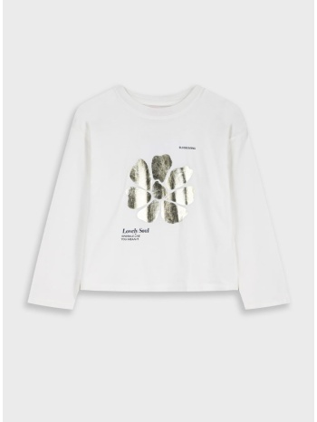 μακρυμάνικη μπλούζα - εκρού 16-125234-5