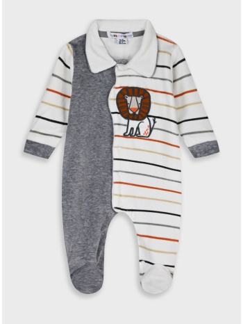 βρεφικό βελουτέ φορμάκι - ριγέ 11-125456-9