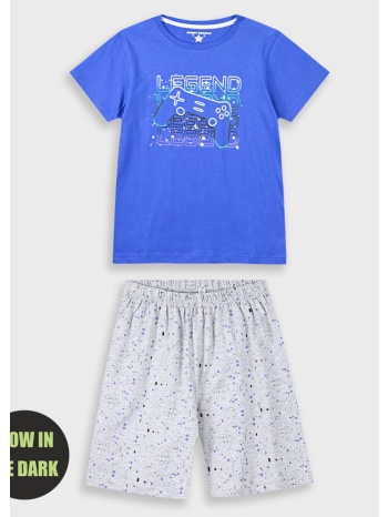 πυζάμα σετ με τύπωμα για αγόρι - μελανζε 33-225005-9