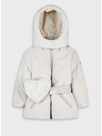 μπουφάν με αποσπόμενη κουκούλα - κρεμ 15-125300-1