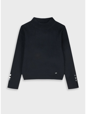 μακρυμάνικη ριπ μπλούζα - μαυρο 16-125203-6