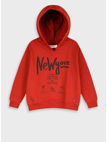 μπλούζα φούτερ με κουκούλα για κορίτσι - μπορντω 16-125208-5