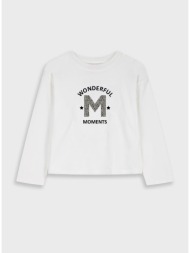 μακρυμάνικη μπλούζα - εκρού 16-125235-5