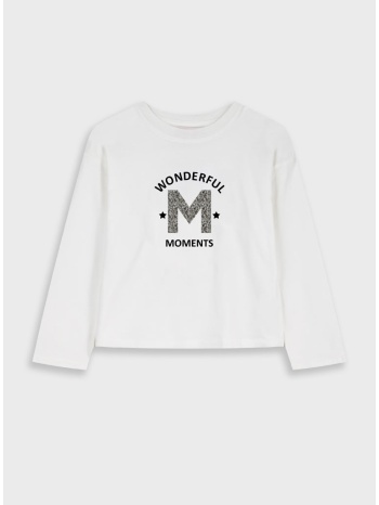 μακρυμάνικη μπλούζα - εκρού 16-125235-5