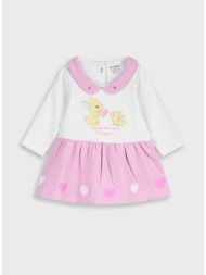 βρεφικό φούτερ φόρεμα - ανοιχτο ροζ 14-125413-7