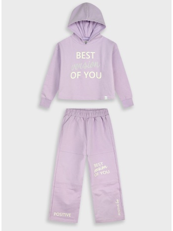 φούτερ φόρμα με τύπωμα - βιολετι 16-125253-0