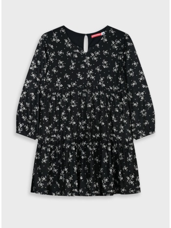 φλοράλ φόρεμα - μαυρο 16-125202-7