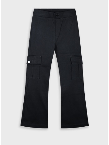 παντελόνι cargo flared - μαυρο 16-125240-2