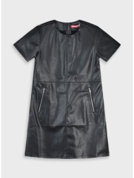 δερματίνη φόρεμα - μαυρο 16-125201-7