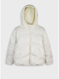 μπουφάν με κουκούλα - εκρού 16-125203-1
