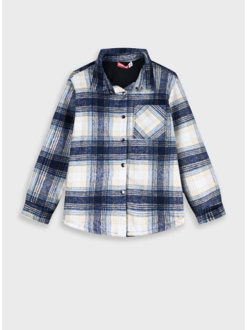 καρρώ πουκάμισο/ζακέτα - μπλε 12-125104-4