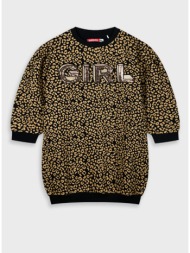 λεοπάρ φούτερ φόρεμα - μαυρο 15-125341-7