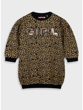 λεοπάρ φούτερ φόρεμα - μαυρο 15-125341-7