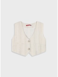 γιλέκο για κορίτσι - κρεμ 16-225219-1