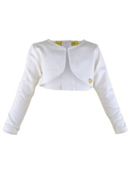 μπολερό με φιόγκο στο πίσω μέρος - εκρού 45-115393-5