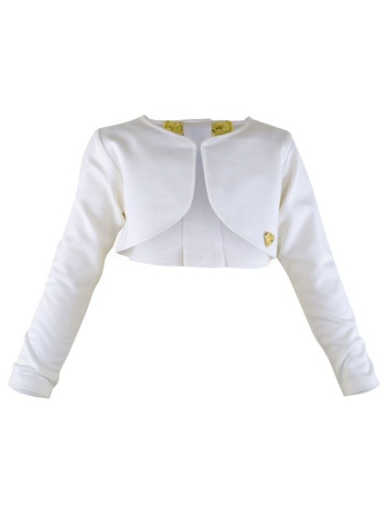 μπολερό με φιόγκο στο πίσω μέρος - εκρού 45-115393-5