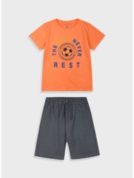 σετ με τύπωμα για αγόρι - ανθρακι 13-225014-0