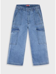 τζην cargo wide leg για κορίτσι - μπλε τζην 16-225203-2-2