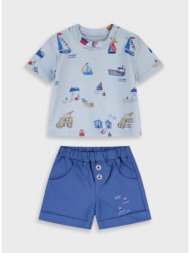 σετ μπλούζα με σορτς - ιντιγκο 11-226453-0